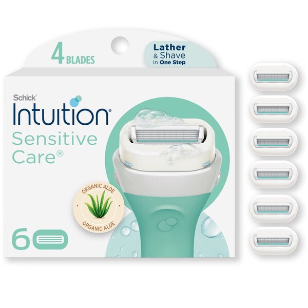 Schick Intuition Sensitive Care 4-Blade Razor Blade Refills