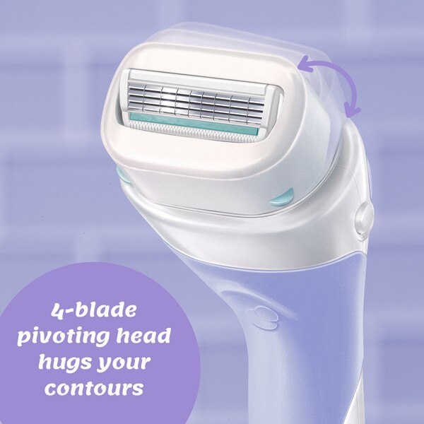 Schick Intuition Pure Nourishment 4-Blade Razor + 2 Razor Blade Refills