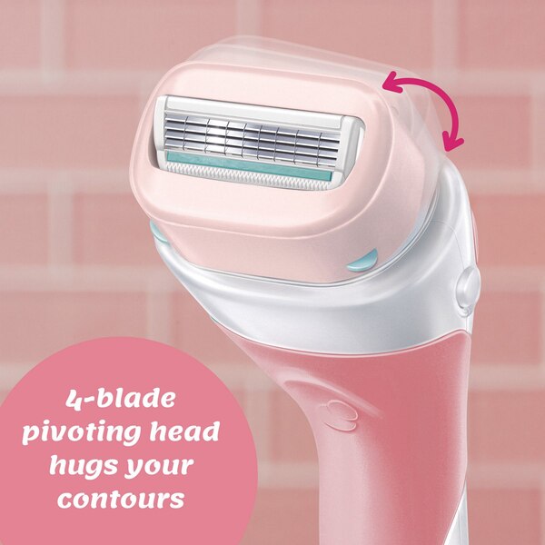 Schick Intuition Island Berry 4-Blade Razor + 2 Razor Blade Refills