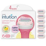 Schick Intuition 4-Blade Razor Blade Refills, Island Berry, 6 CT, thumbnail image