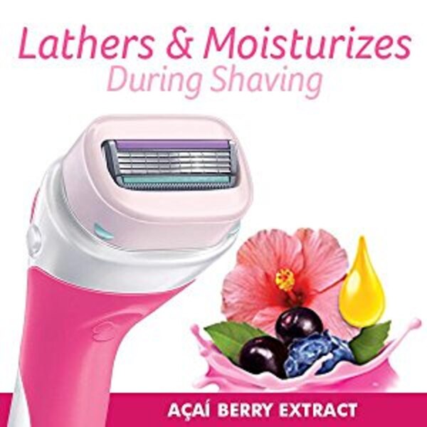 Schick Intuition 4-Blade Razor Blade Refills, Island Berry, 6 CT