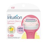 Schick Intuition 4-Blade Razor Blade Refills, Island Berry, 6 CT, thumbnail image