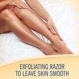 Skintimate Vanilla Sugar Exfoliating 4-Blade Disposable Razors, 4 CT, thumbnail image 4 of 5