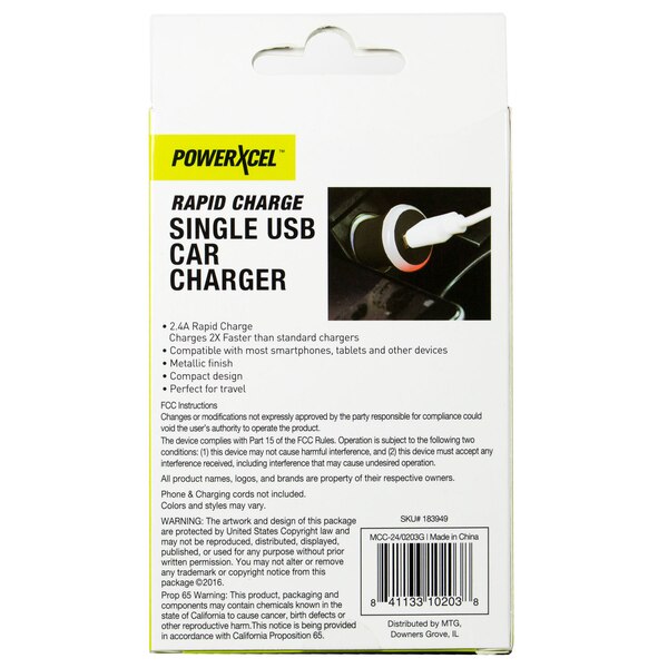 PowerXcel Car Charger 2.4A