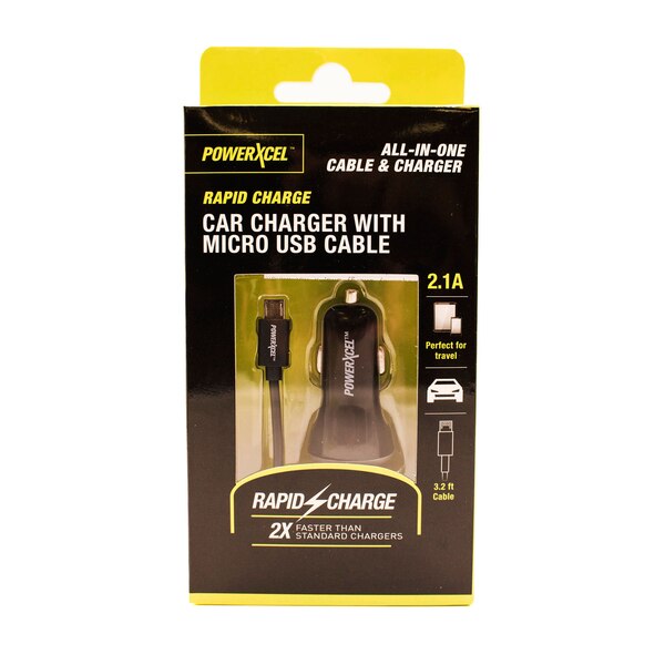 Powerxcel Car Charger with Micro USB Cable