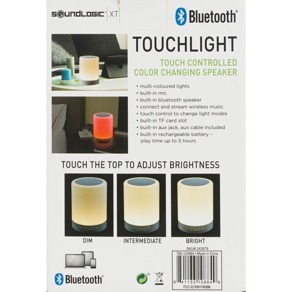 SoundLogic XT  Touchlight Color Changing Bluetooth Speaker