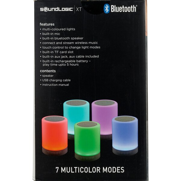 SoundLogic XT  Touchlight Color Changing Bluetooth Speaker
