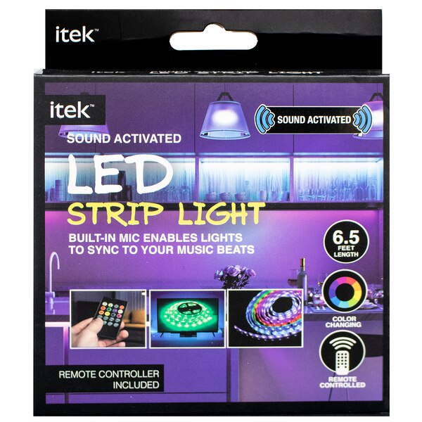 Itek Sound Activated LED Strip Light