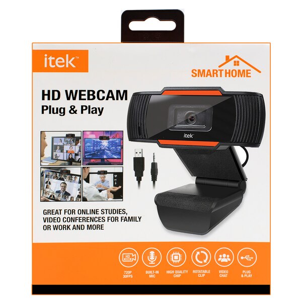 Itek 720P HD Plug and Play Webcam