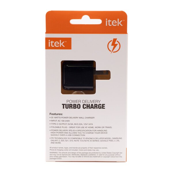 Itek PD 20 Watt Wall Charger
