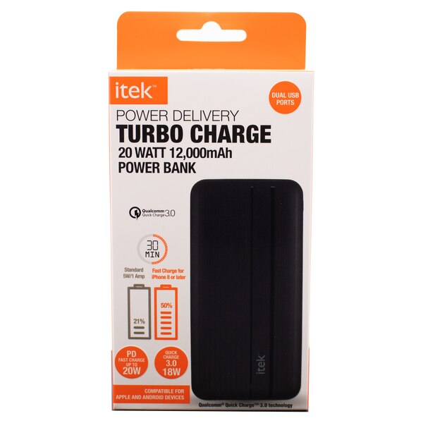 Itek PD 12,000 mAh Power Bank with Type C Coutput