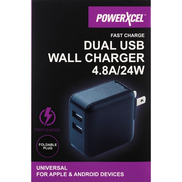 PowerXcel Fast Charge 24 Watt Dual Wall Charger