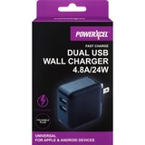 PowerXcel Fast Charge 24 Watt Dual Wall Charger, thumbnail image
