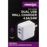 PowerXcel Fast Charge 24 Watt Dual Wall Charger, thumbnail image