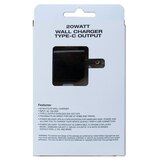 PowerXcel 20 Watt Wall Charger Type-C Output, Black, thumbnail image