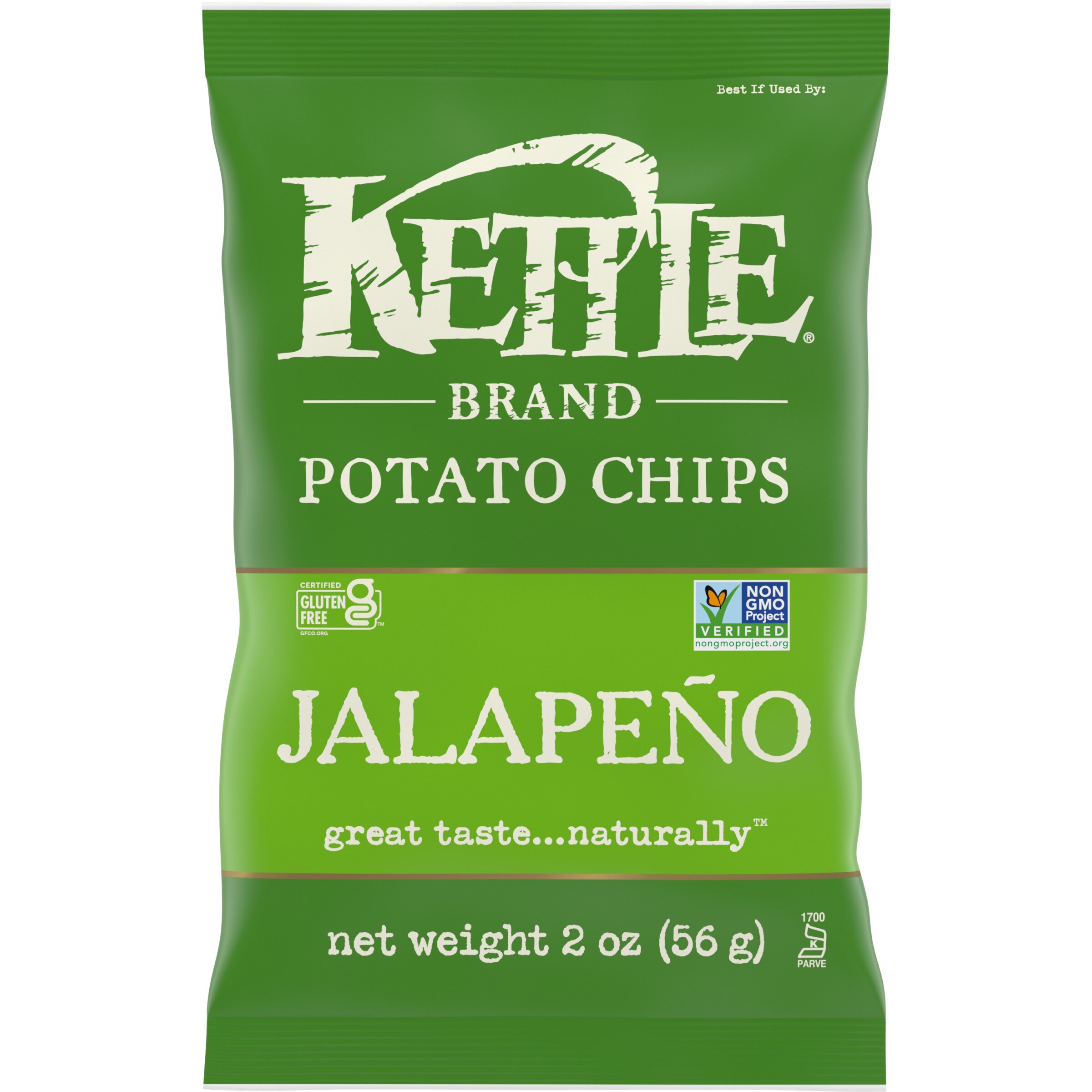 Kettle Brand - Papas fritas, Jalapeno Kettle, 2 oz