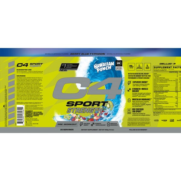 Cellucor C4 Sport Strength Hawaiian Punch® Berry Blue Typhoon 