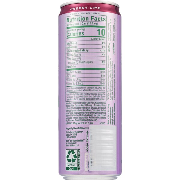 Bloom Energy, Cherry Lime, 12 oz