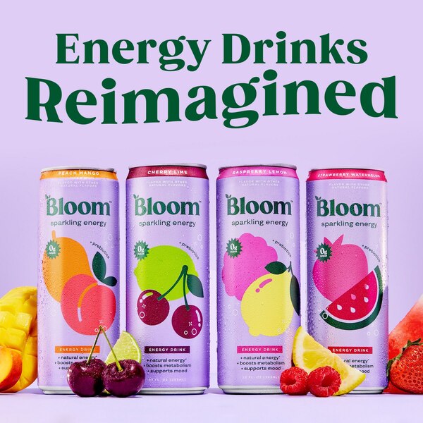 Bloom Energy, Peach Mango, 12 oz