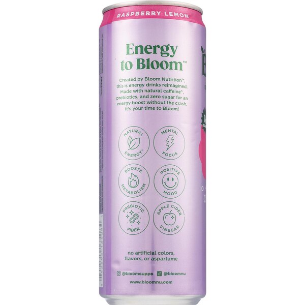Bloom Energy, Raspberry Lemon, 12 oz