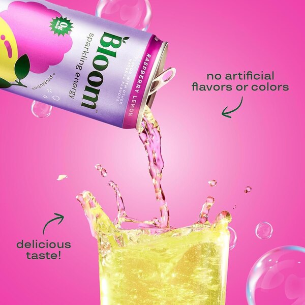 Bloom Energy, Raspberry Lemon, 12 oz