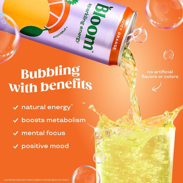 Bloom Energy, Juicy Orange, 12 oz