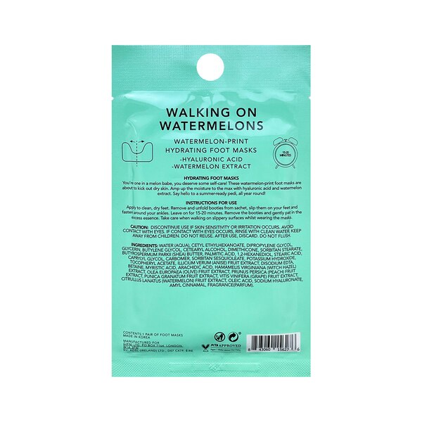 Holler and Glow Walking on Watermelons Hydrating Foot Mask