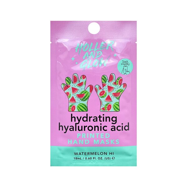 Holler and Glow Watermelon Hi Hydrating Hyularonic Acid Printed Hand Masks