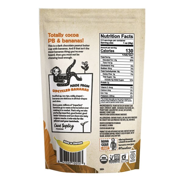 Barnana Organic Peanut Butter Cup Banana Bites, 3.5 oz