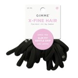 Gimme Beauty X-Fine Hair Elastics, Black, 20 CT, thumbnail image