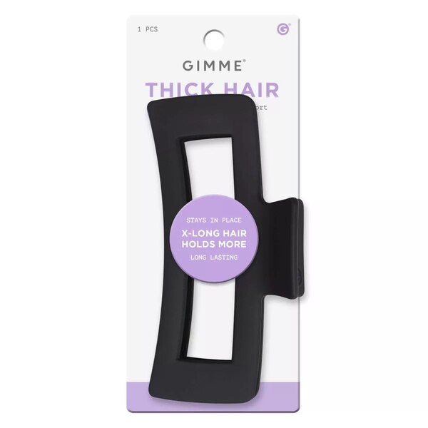 Gimme Beauty Thick Rectangle XL Claw Clip, Black
