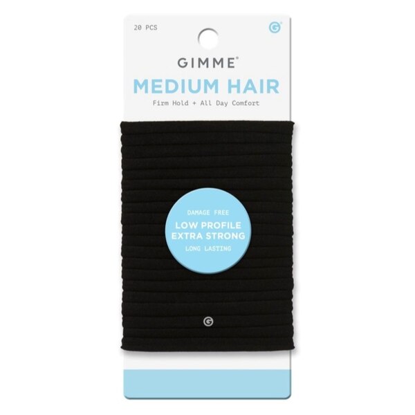Gimme Beauty Low Profile Medium Hair Elastics, Extra Strong, 20 CT