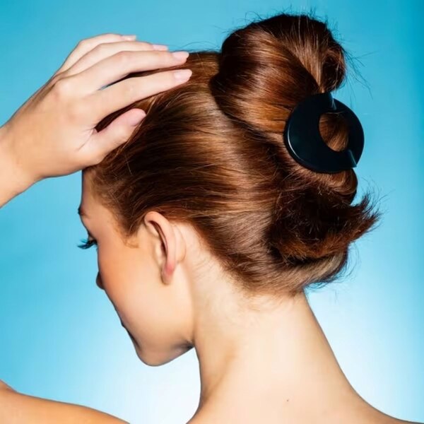  Gimme Beauty Lay Flat Claw Clip, Black/Cream, 2 CT