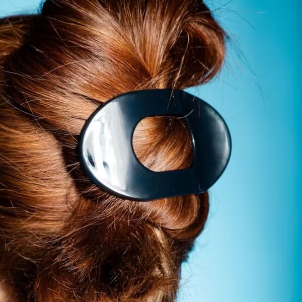  Gimme Beauty Lay Flat Claw Clip, Black/Cream, 2 CT
