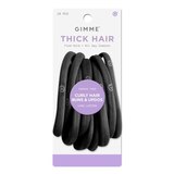 Gimme Beauty Firm Hold Hair Elastics For Thick Hair, Black, 10 CT , thumbnail image