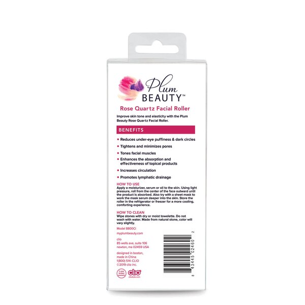 Plum Beauty Rose Quartz Facial Roller