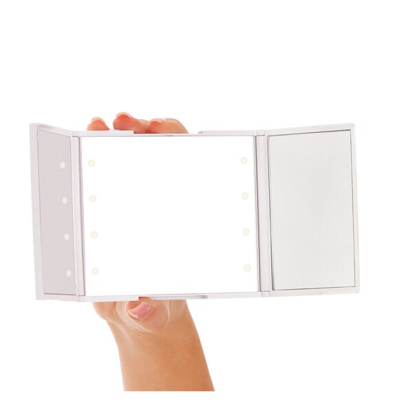 Plum Beauty Compact Tri-Fold Mirror