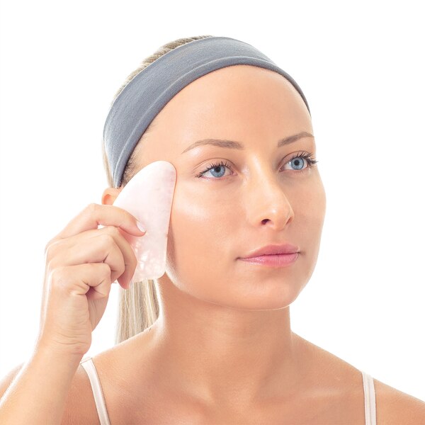 Plum Beauty Rose Quartz Sculpting Gua Sha Stone