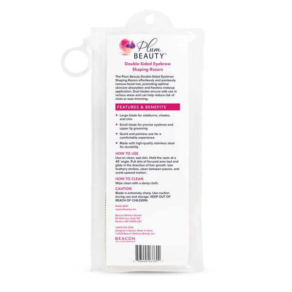 Plum Beauty Double Sided Facial Shaping Razors