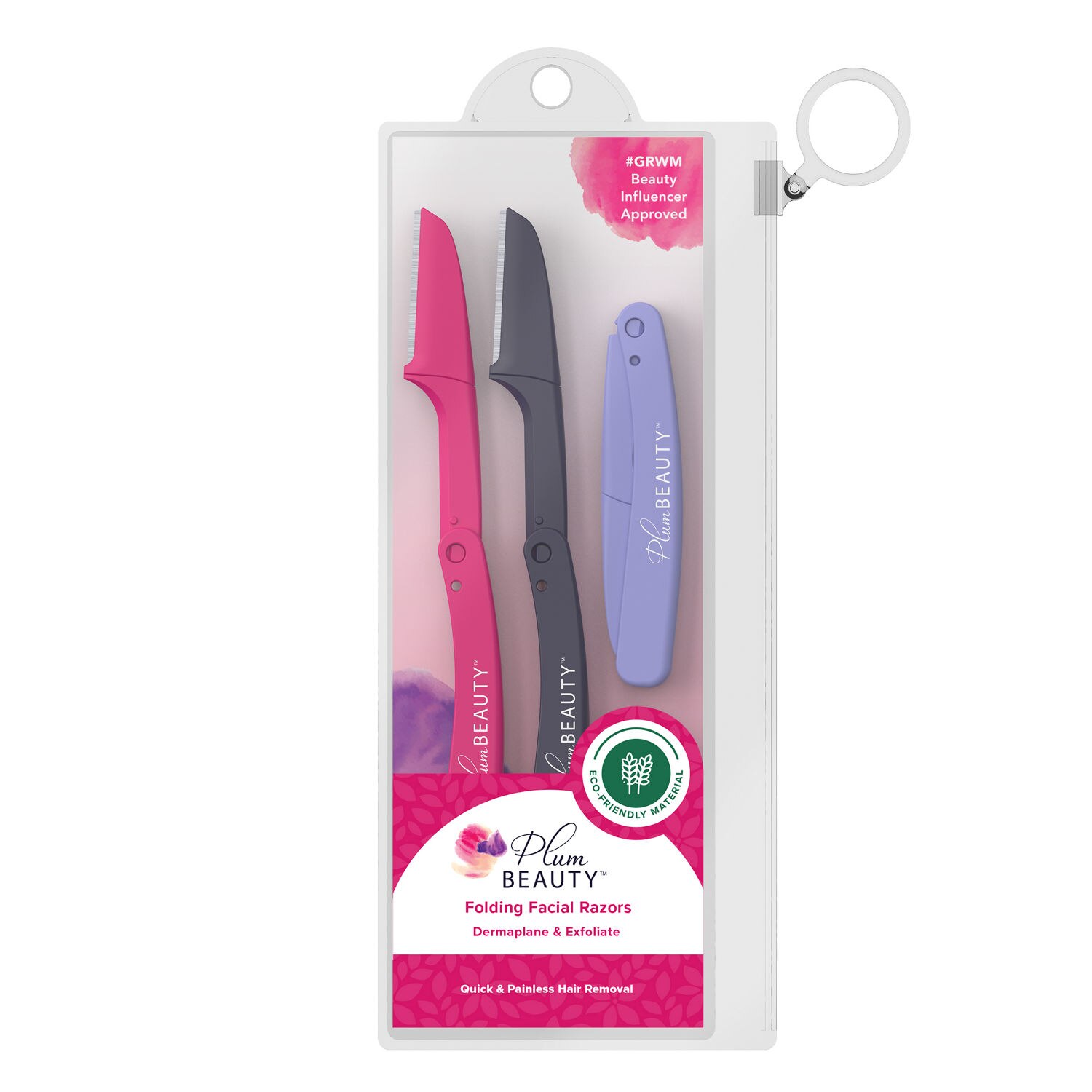 Plum Beauty Folding Facial Razors