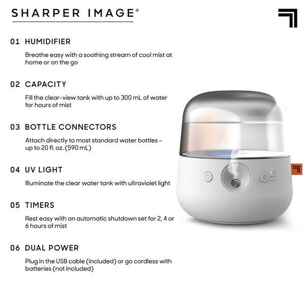 Sharper Image Travel Humidifier