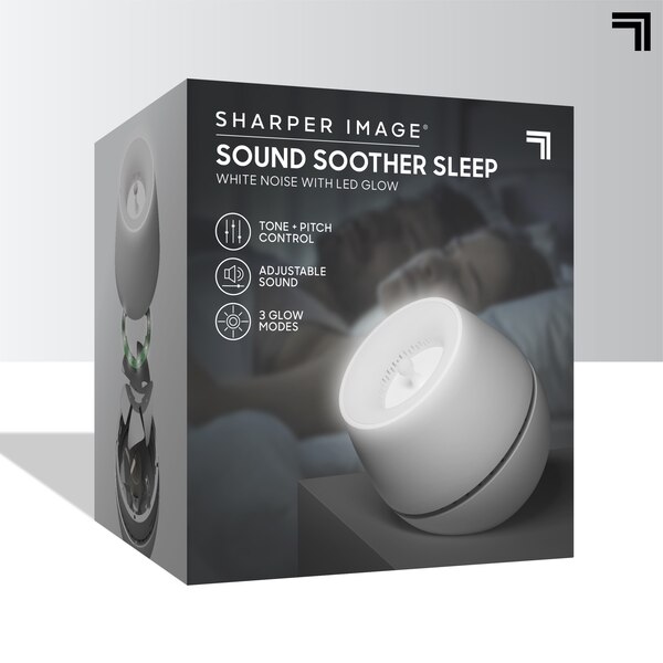 Sharper Image Sound Soother Sleep White Noise with LED Glow