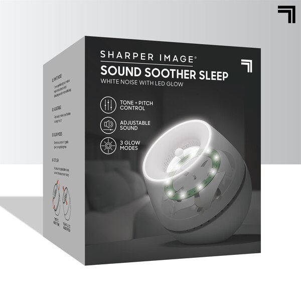 Sharper Image Sound Soother Sleep White Noise with LED Glow