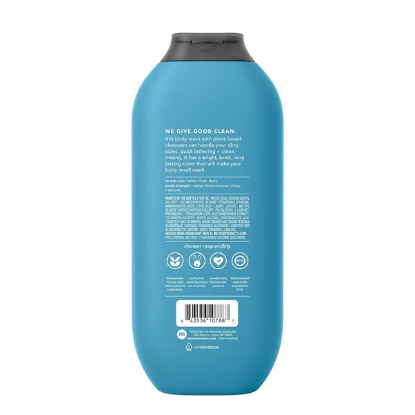 Method Body Wash, Glacier + Granite, 18 OZ