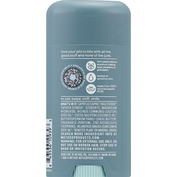 Method Deodorant, Sea + Surf, 2.65 OZ