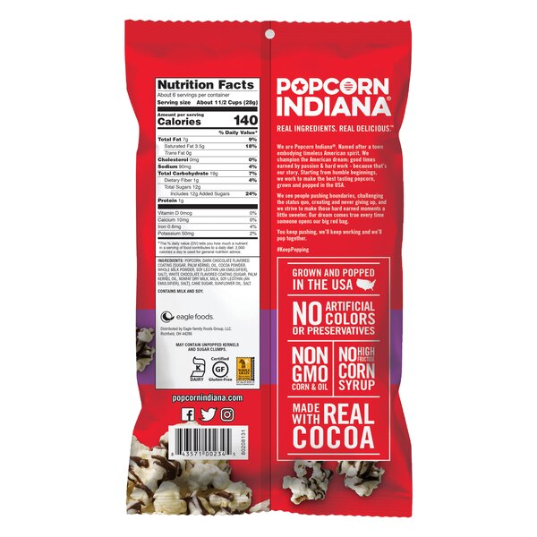 Popcorn Indiana Black & White Drizzlecorn