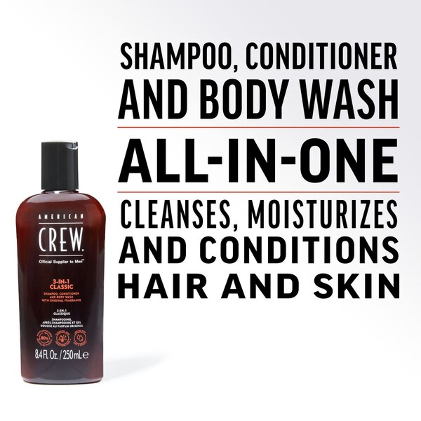 American Crew 3-In-1 Shampoo Conditioner & Body Wash, 15.2 OZ