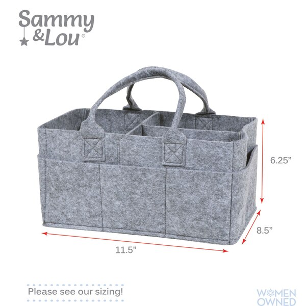 Trend Lab Felt Diaper Storage Caddy Gray
