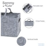 Trend Lab Felt Diaper Storage Caddy Gray, thumbnail image