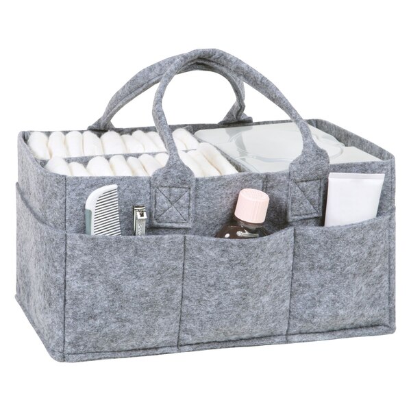 Trend Lab Felt Diaper Storage Caddy Gray